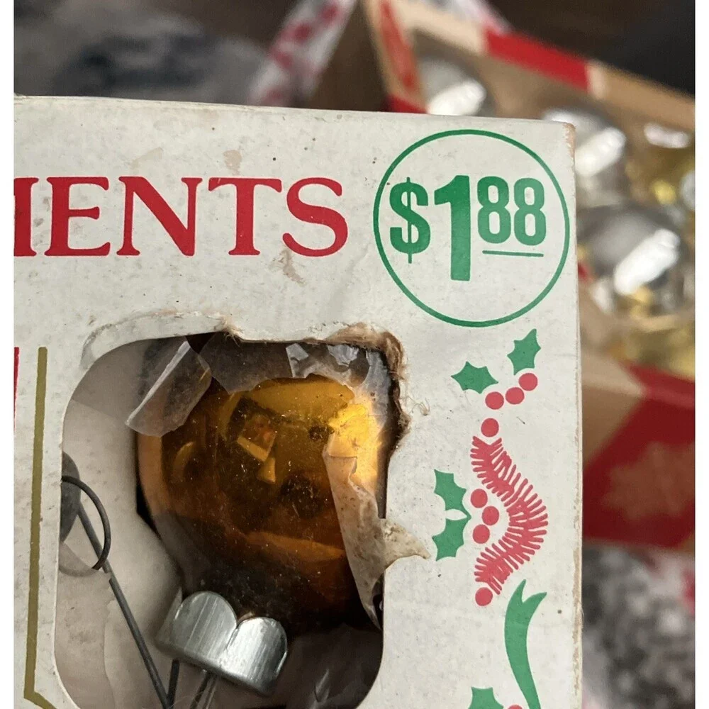 1979 McRORY 15 Vintage Various Round Christmas🎄1.75”Ornaments Mixed Colors USA
